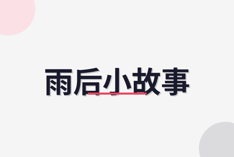 雨后小故事